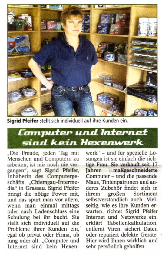 Artikel im Oberbayrischen Volksblatt 06.04.2011